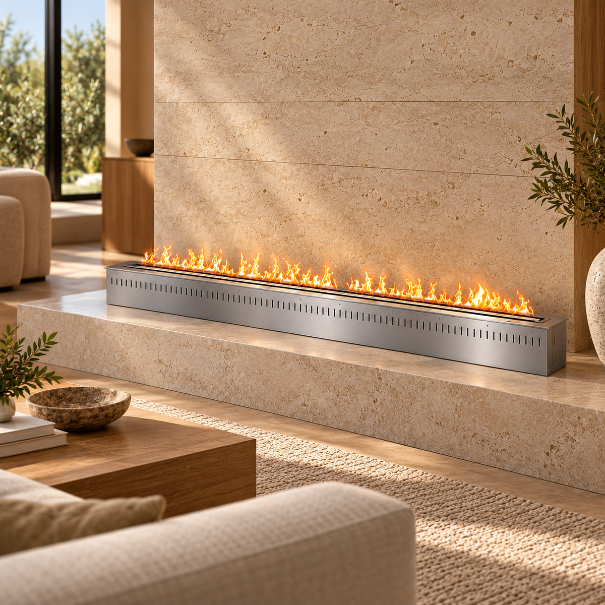 48-Inch Remote-Controlled Smart Bioethanol Burner
