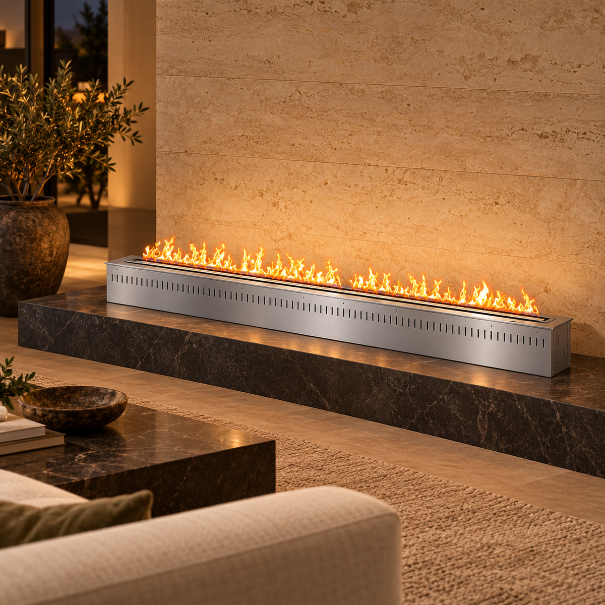 60-Inch Remote-Controlled Smart Bioethanol Burner
