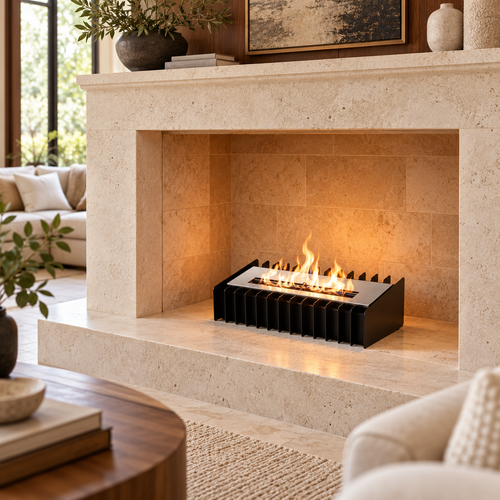 16" Inch Bioethanol Fireplace Grate Kit | Flame Mart