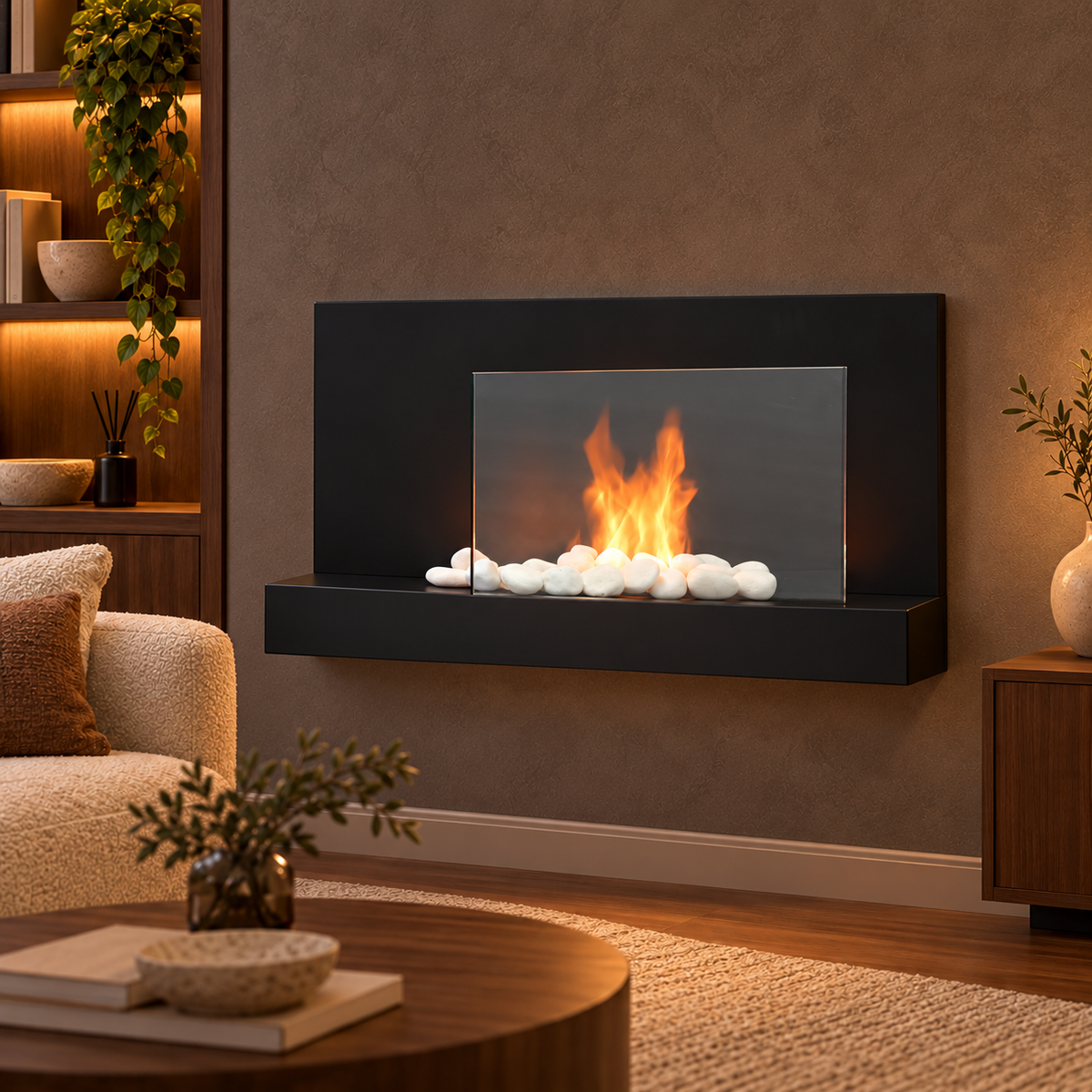 Lotte Wall-Mounted Bioethanol Fireplace