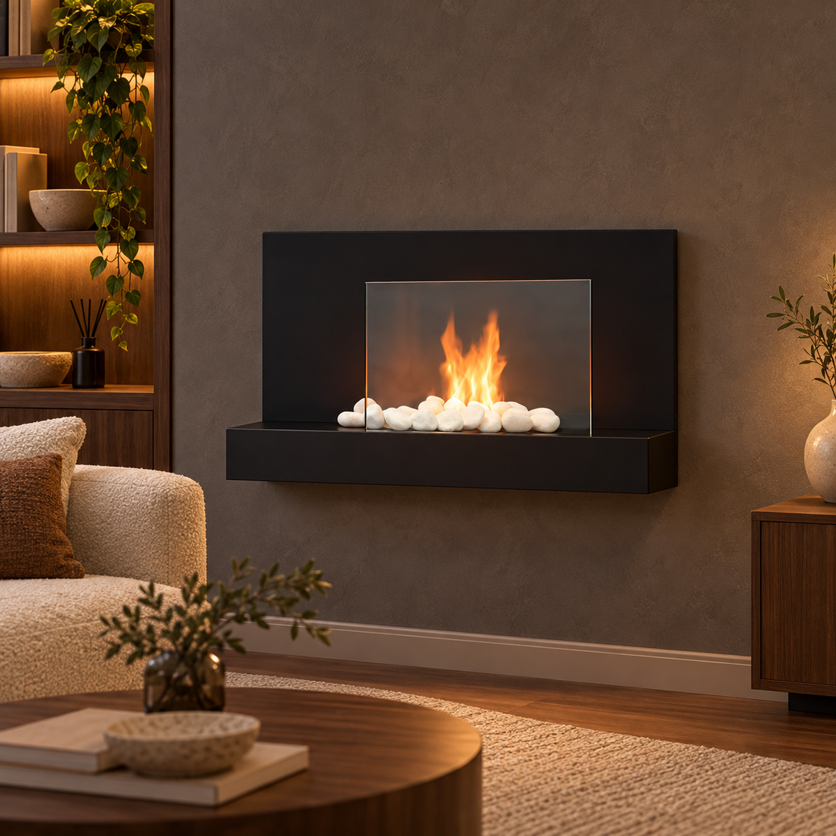 Lotte Wall-Mounted Bioethanol Fireplace