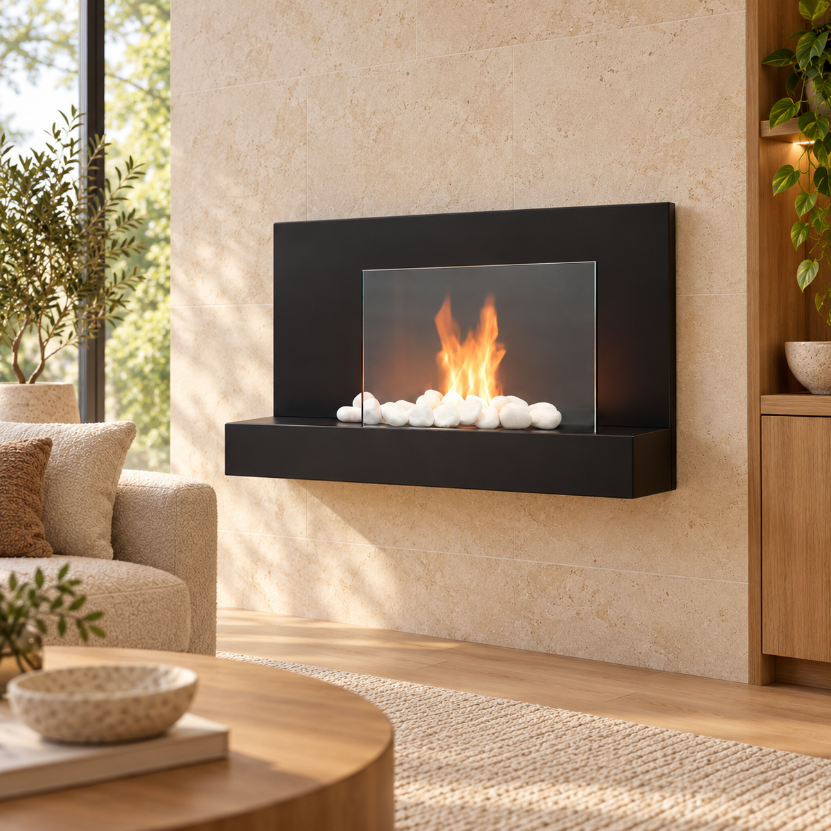 Lotte Wall-Mounted Bioethanol Fireplace