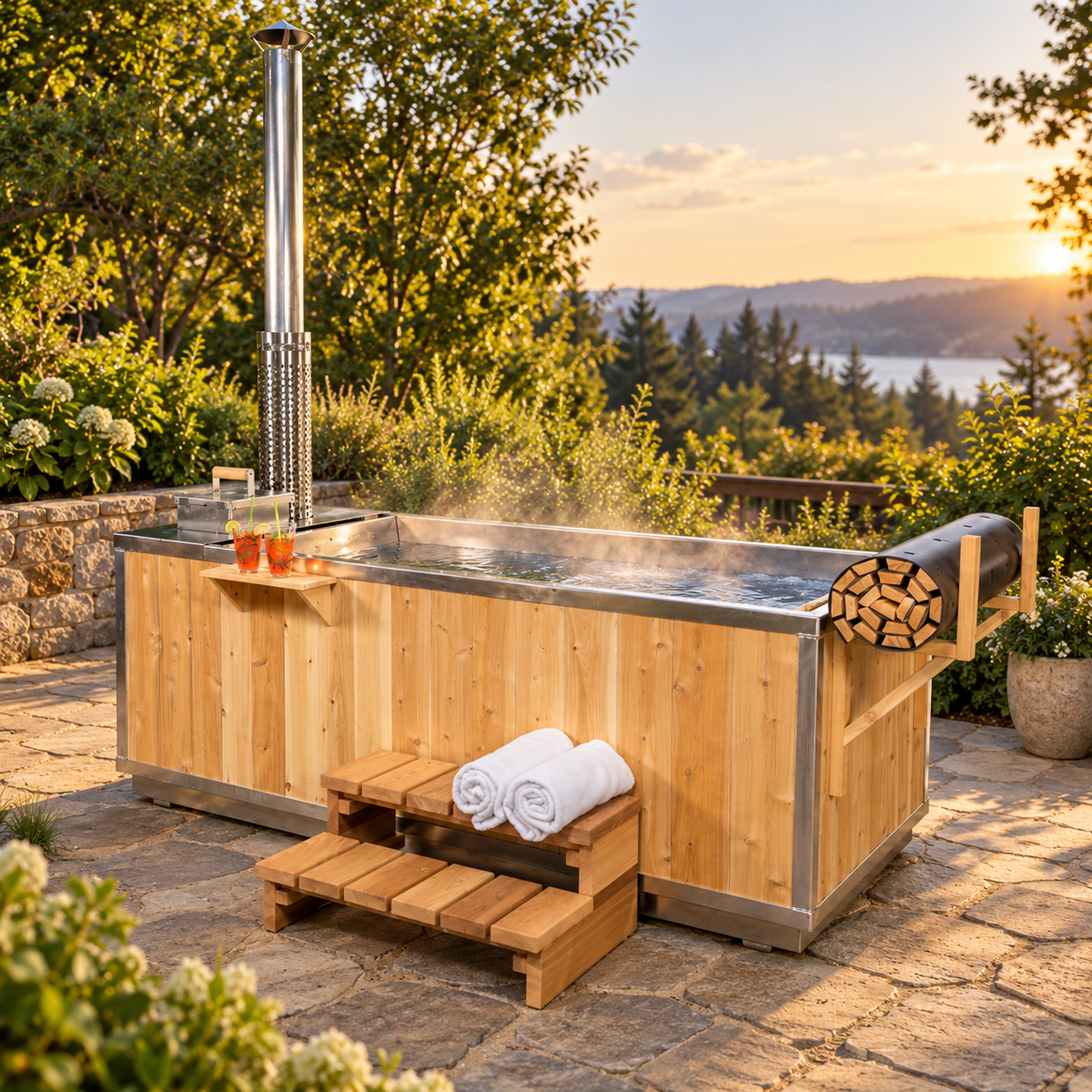 Starlight Wood-Burning Hot Tub | Canadian Timber