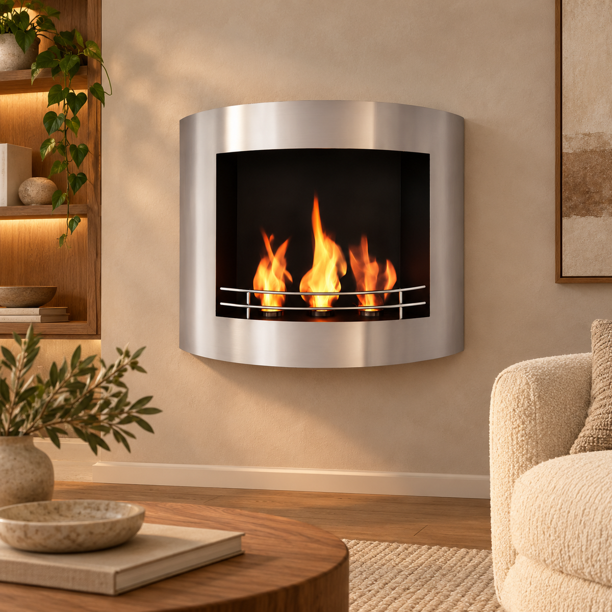 Prive Wall-Mounted Bioethanol Fireplace
