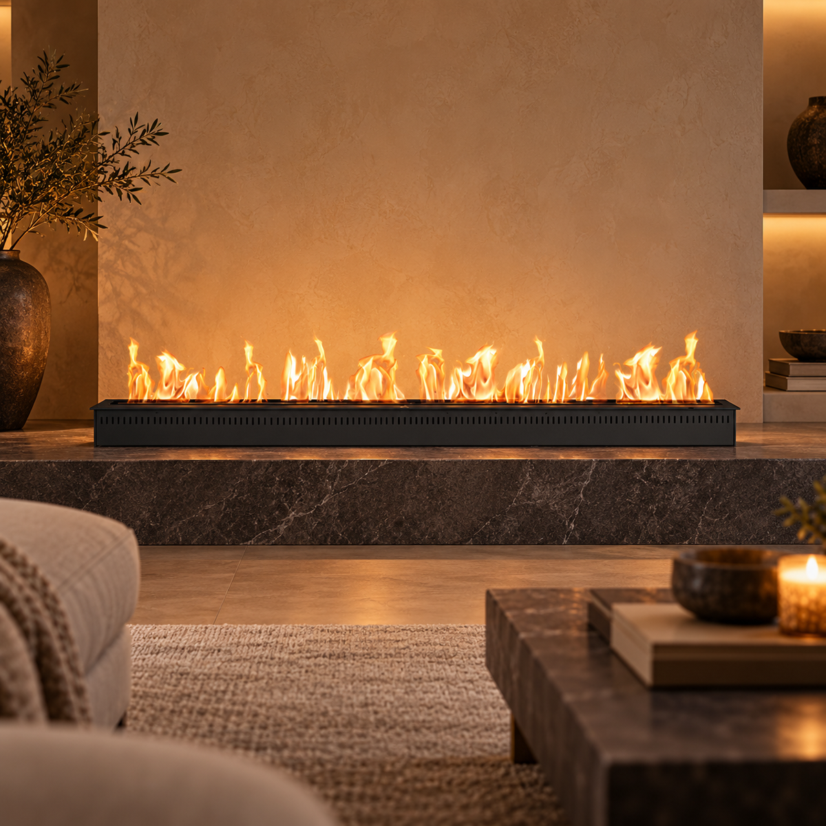 84-Inch Remote-Controlled Smart Bioethanol Burner