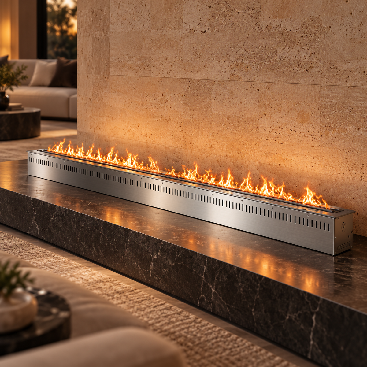 84-Inch Remote-Controlled Smart Bioethanol Burner