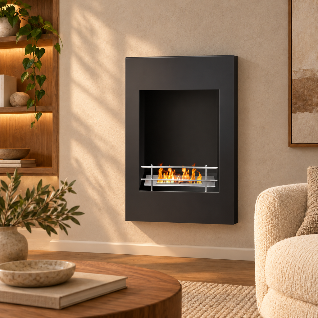 Xelo Vertical Wall-Mounted Bioethanol Fireplace