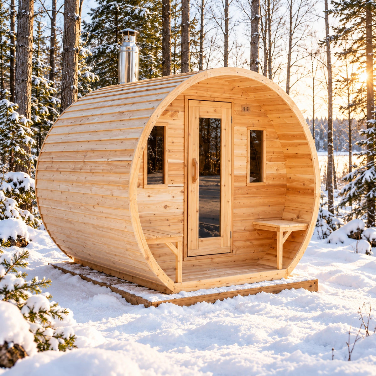CT Elation Barrel Sauna | Flat Floor