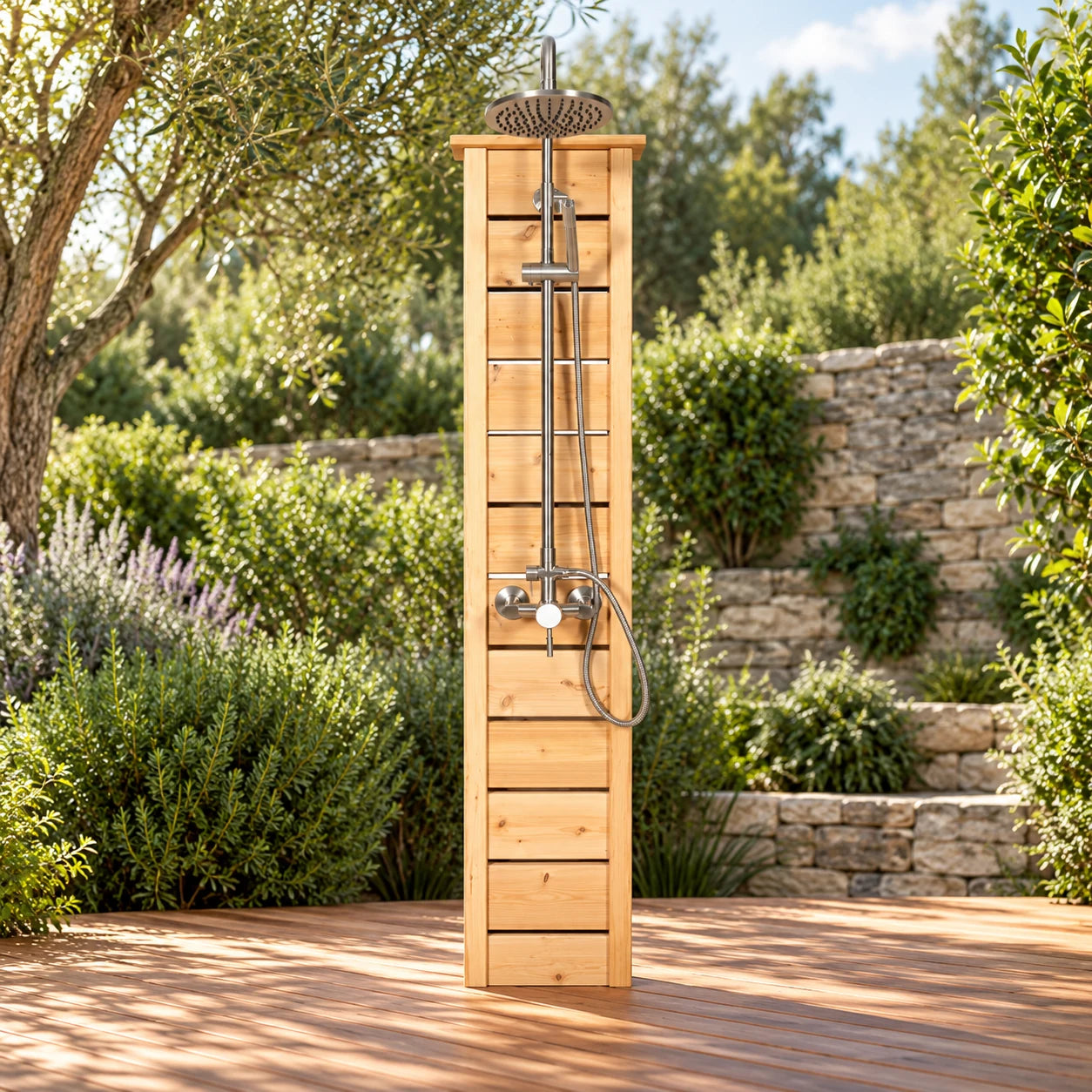 Premium cedar outdoor shower